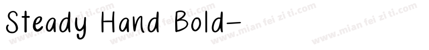 Steady Hand Bold字体转换